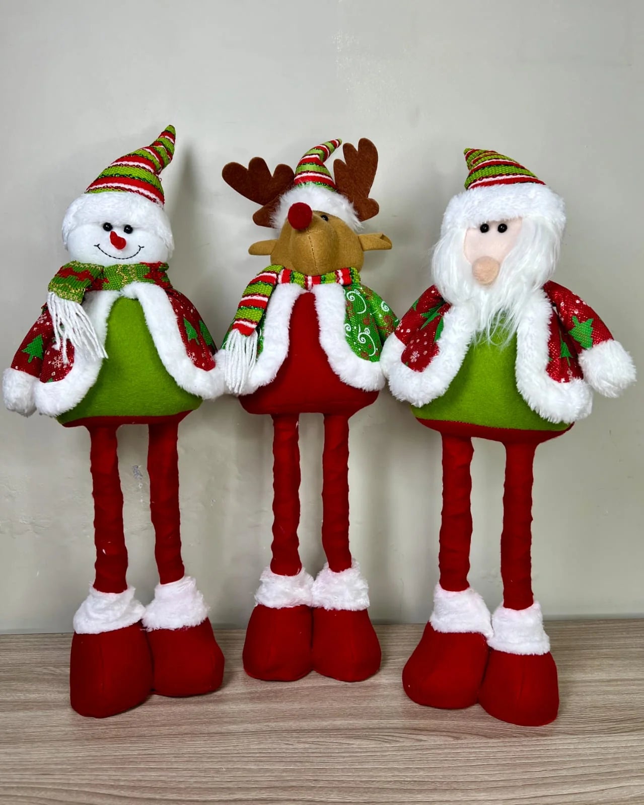 MUÑECOS PATILARGAS NAVIDAD EXTENDIBLES SET X3 | ENVÍO GRATIS