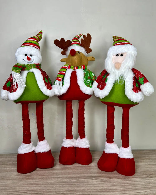 MUÑECOS PATILARGAS NAVIDAD EXTENDIBLES SET X3 | ENVÍO GRATIS